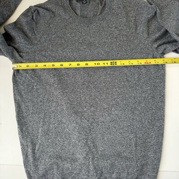 Alfani Men's Cotton Nylon Crewneck Sweater Charcoal Heather Size Small - Picture 4 of 10